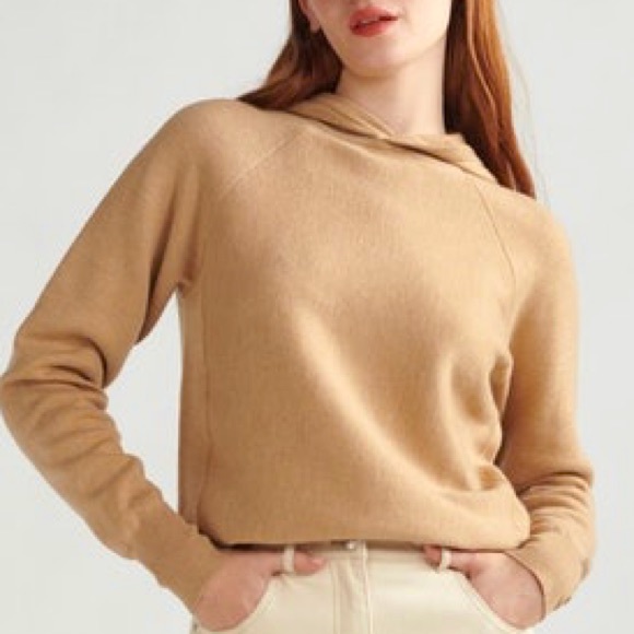 Thakoon Tops - Thakoon knitted hoodie, Camel
